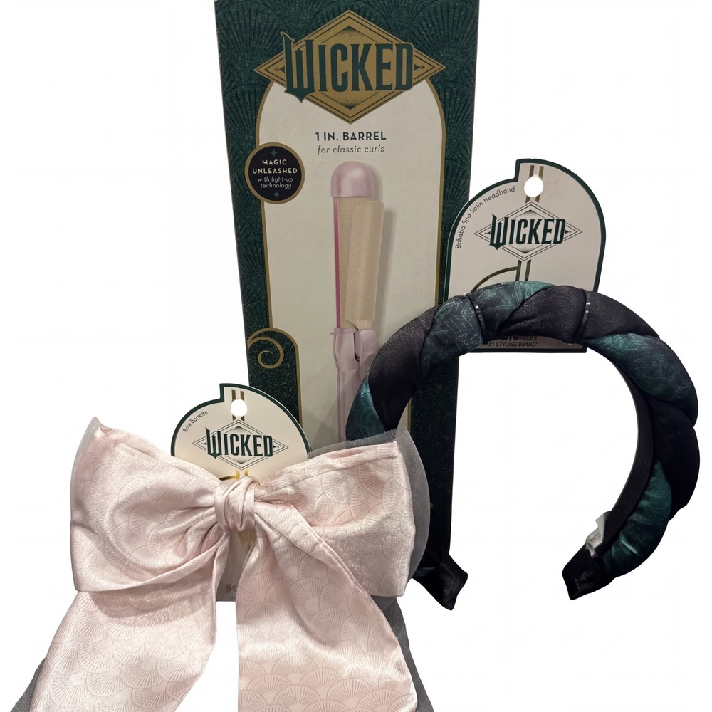 Wicked Glinda Conair Curling Iron Pink Perfection 1" Barrel Barrette Headband